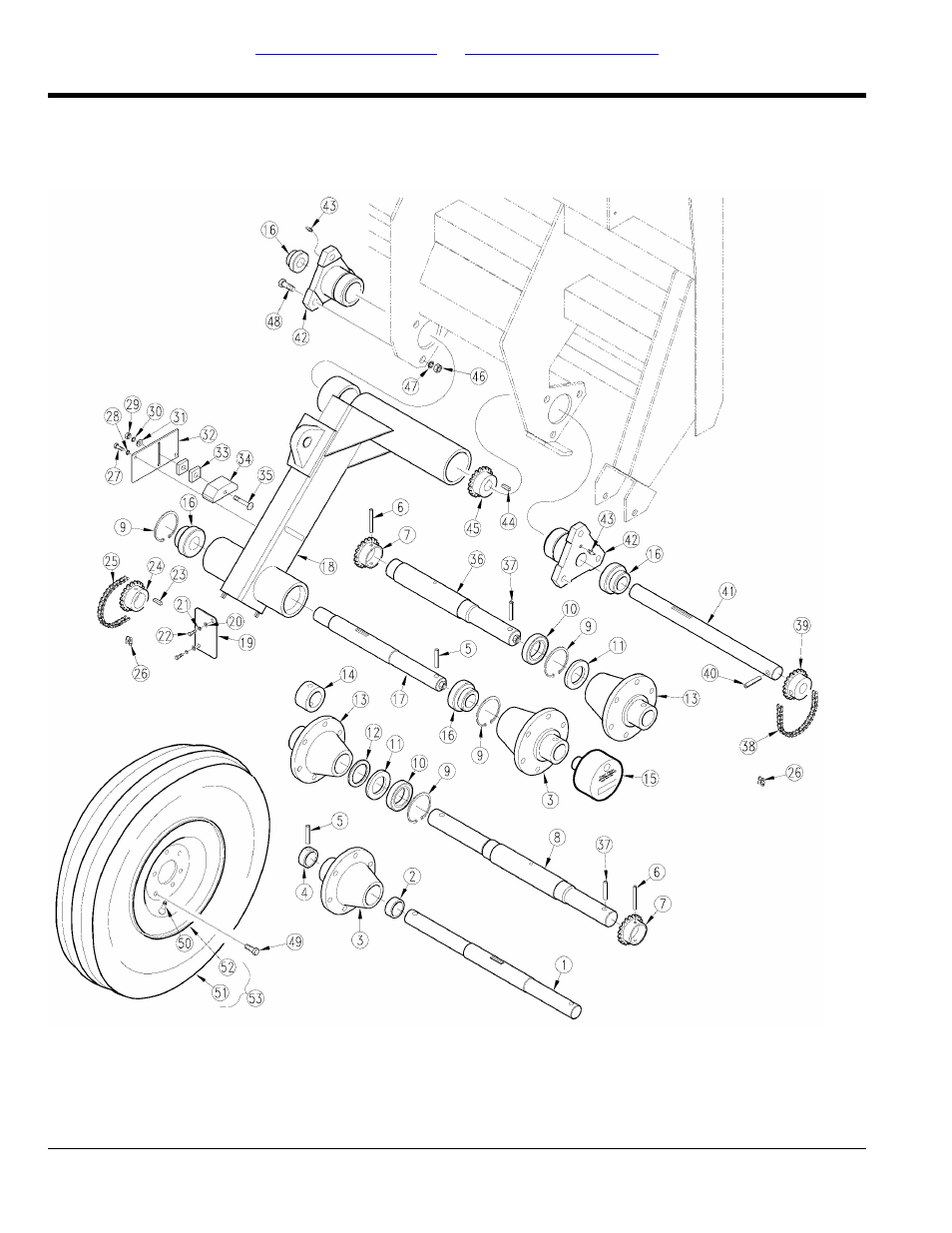 Drive gauge wheel assembly (1/1986-11/1992) | Great Plains 3SF45 Parts Manual User Manual | Page 34 / 224