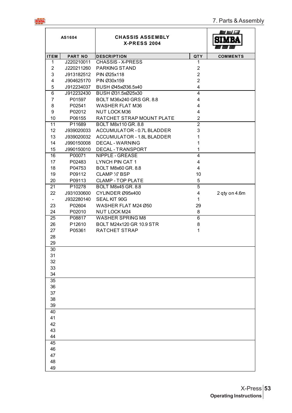 53 x-press, Parts & assembly | Great Plains AS1600 Assembly Instructions User Manual | Page 11 / 66
