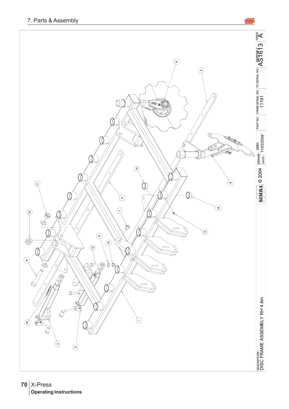 As 1 613 | Great Plains AS1600 Assembly Instructions User Manual | Page 28 / 66