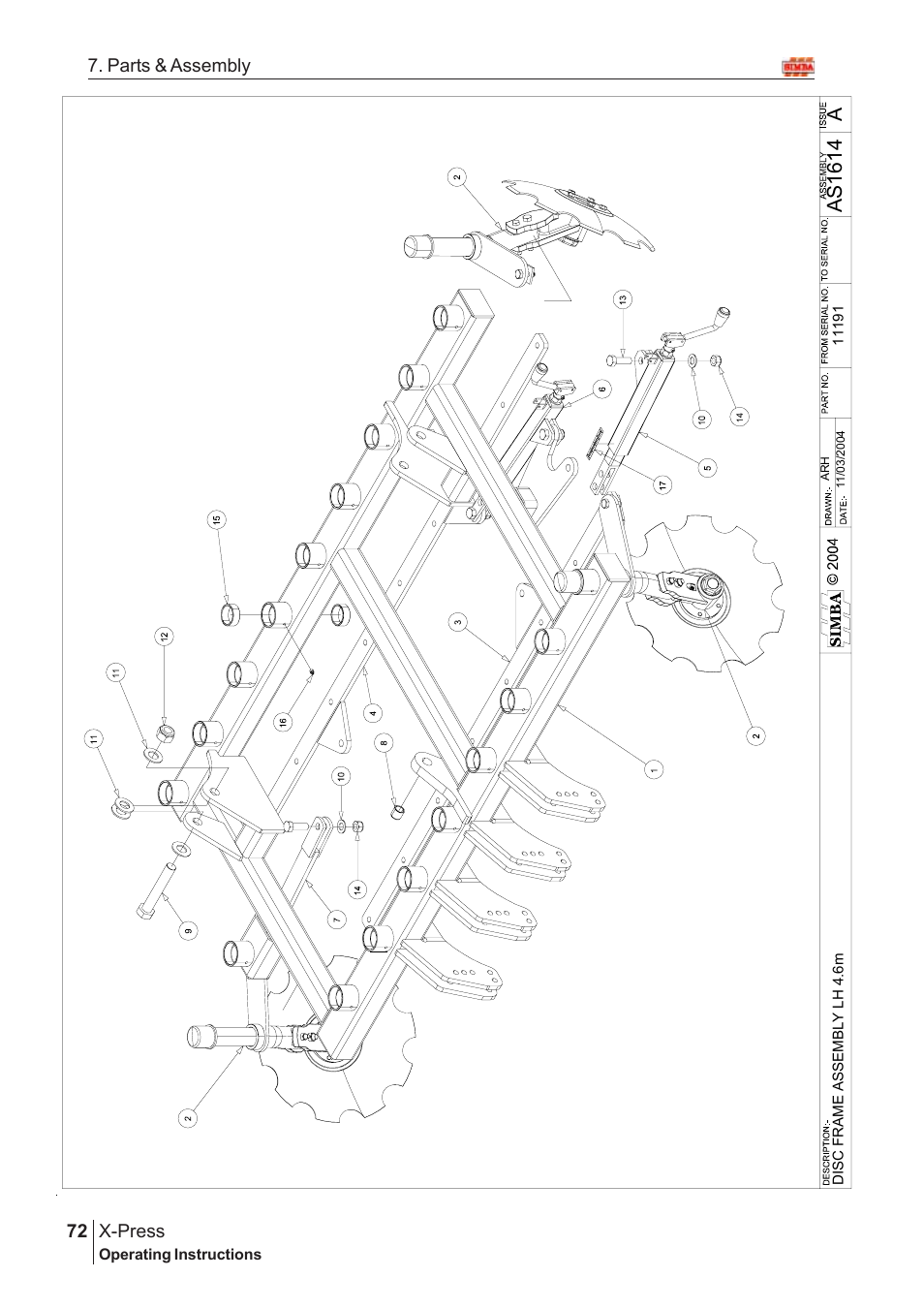 As 1 614 | Great Plains AS1600 Assembly Instructions User Manual | Page 30 / 66