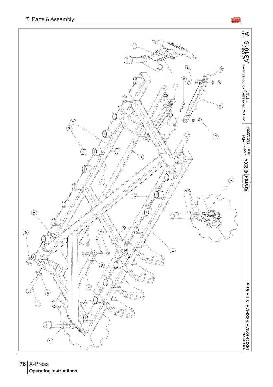 As 1 616 | Great Plains AS1600 Assembly Instructions User Manual | Page 34 / 66