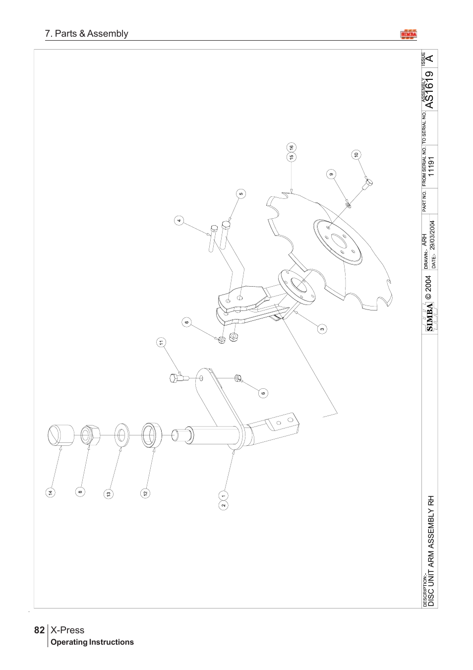 As 1 619 | Great Plains AS1600 Assembly Instructions User Manual | Page 40 / 66