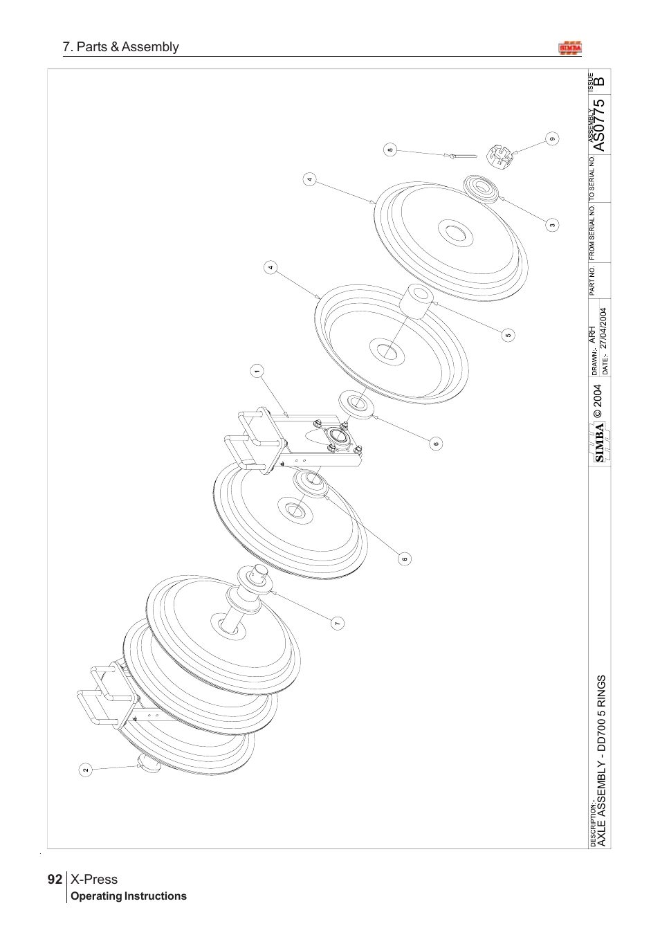 Ba s 0 775 | Great Plains AS1600 Assembly Instructions User Manual | Page 50 / 66