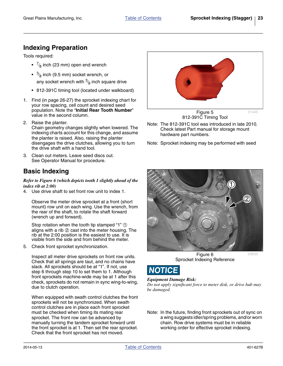 Indexing preparation, Basic indexing, Indexing preparation basic indexing | Great Plains YP4425A Material Rate User Manual | Page 27 / 84