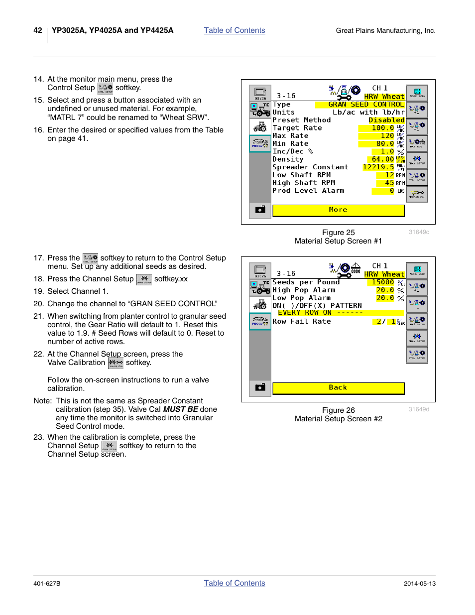 Great Plains YP4425A Material Rate User Manual | Page 46 / 84