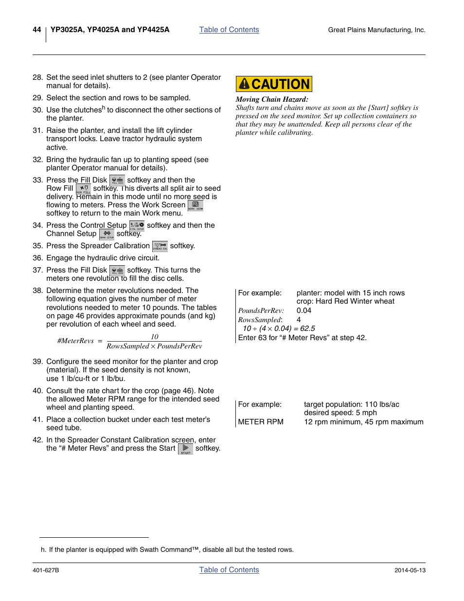 Ation (step 35). v | Great Plains YP4425A Material Rate User Manual | Page 48 / 84