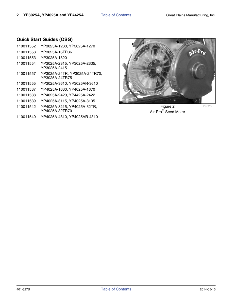 Quick start guides (qsg) | Great Plains YP4425A Material Rate User Manual | Page 6 / 84