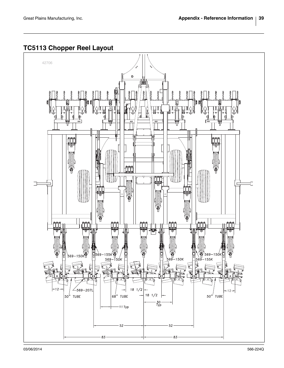 Tc5113 chopper reel layout | Great Plains TC5319 (S/N A1420X+) Predelivery Manual User Manual | Page 43 / 64