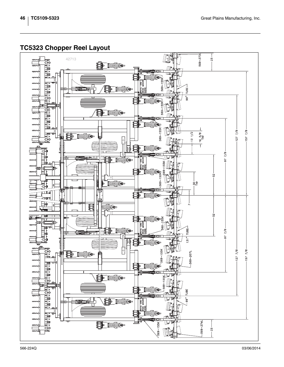 Tc5323 chopper reel layout | Great Plains TC5319 (S/N A1420X+) Predelivery Manual User Manual | Page 50 / 64