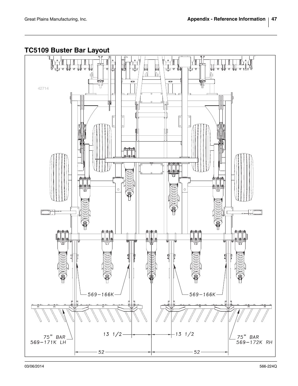 Tc5109 buster bar layout | Great Plains TC5319 (S/N A1420X+) Predelivery Manual User Manual | Page 51 / 64