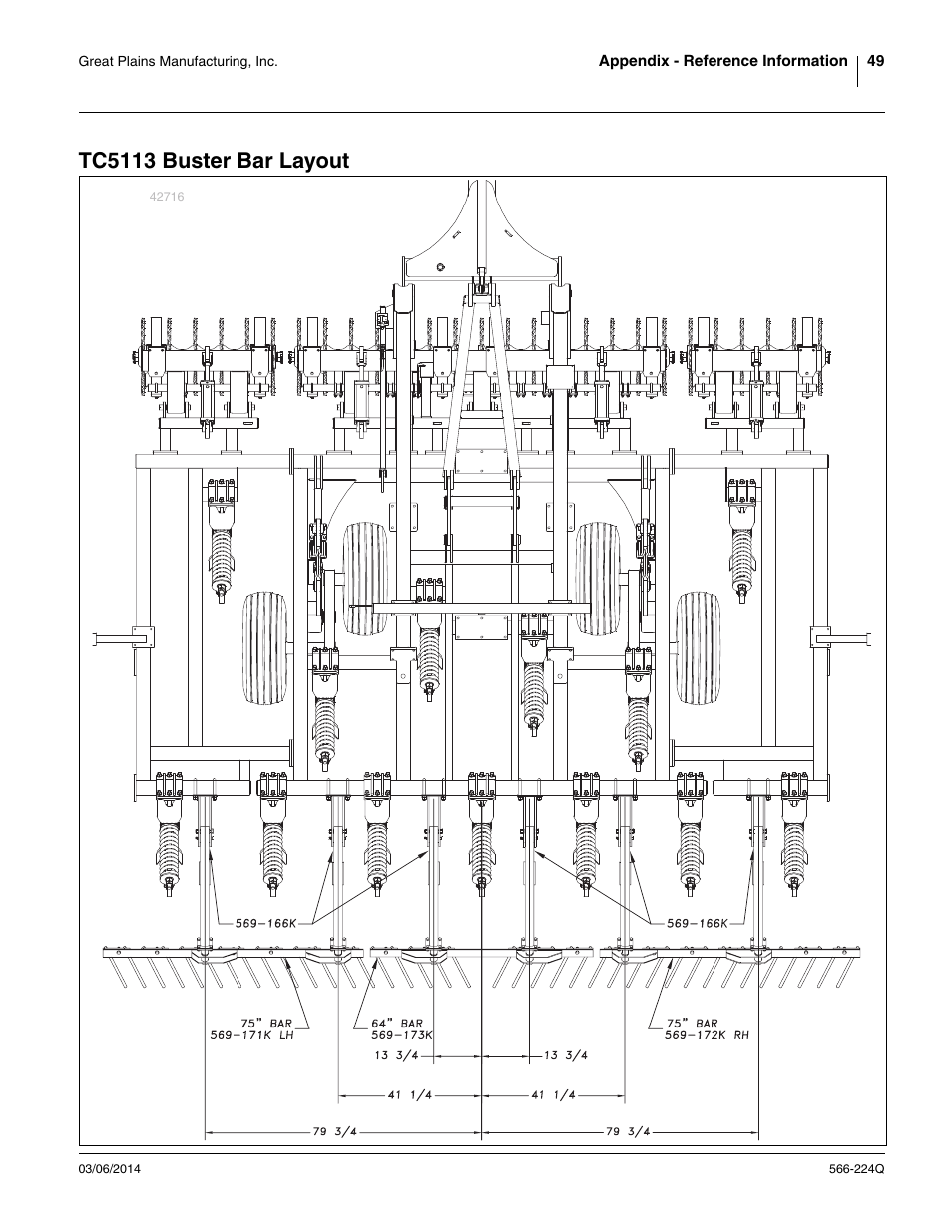 Tc5113 buster bar layout | Great Plains TC5319 (S/N A1420X+) Predelivery Manual User Manual | Page 53 / 64