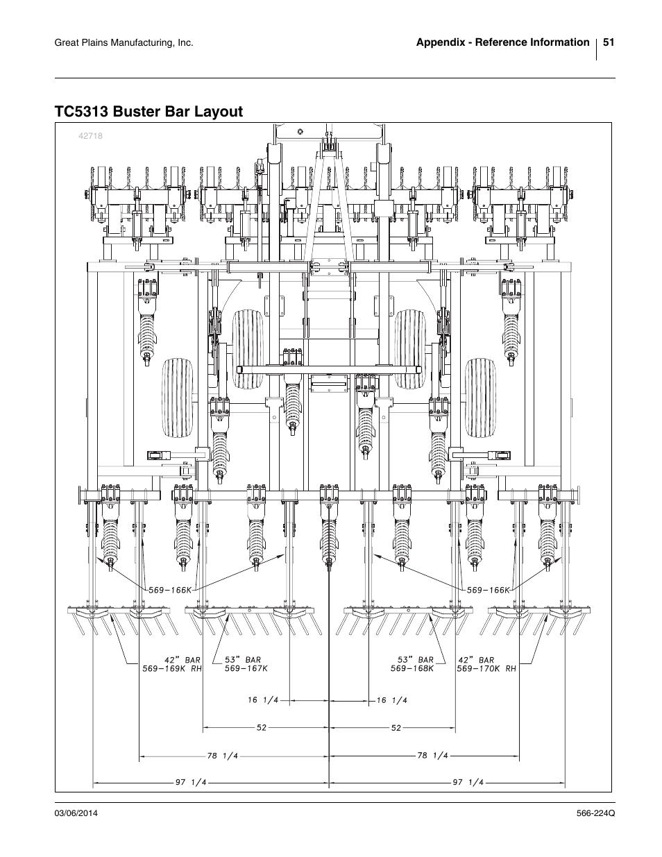 Tc5313 buster bar layout | Great Plains TC5319 (S/N A1420X+) Predelivery Manual User Manual | Page 55 / 64