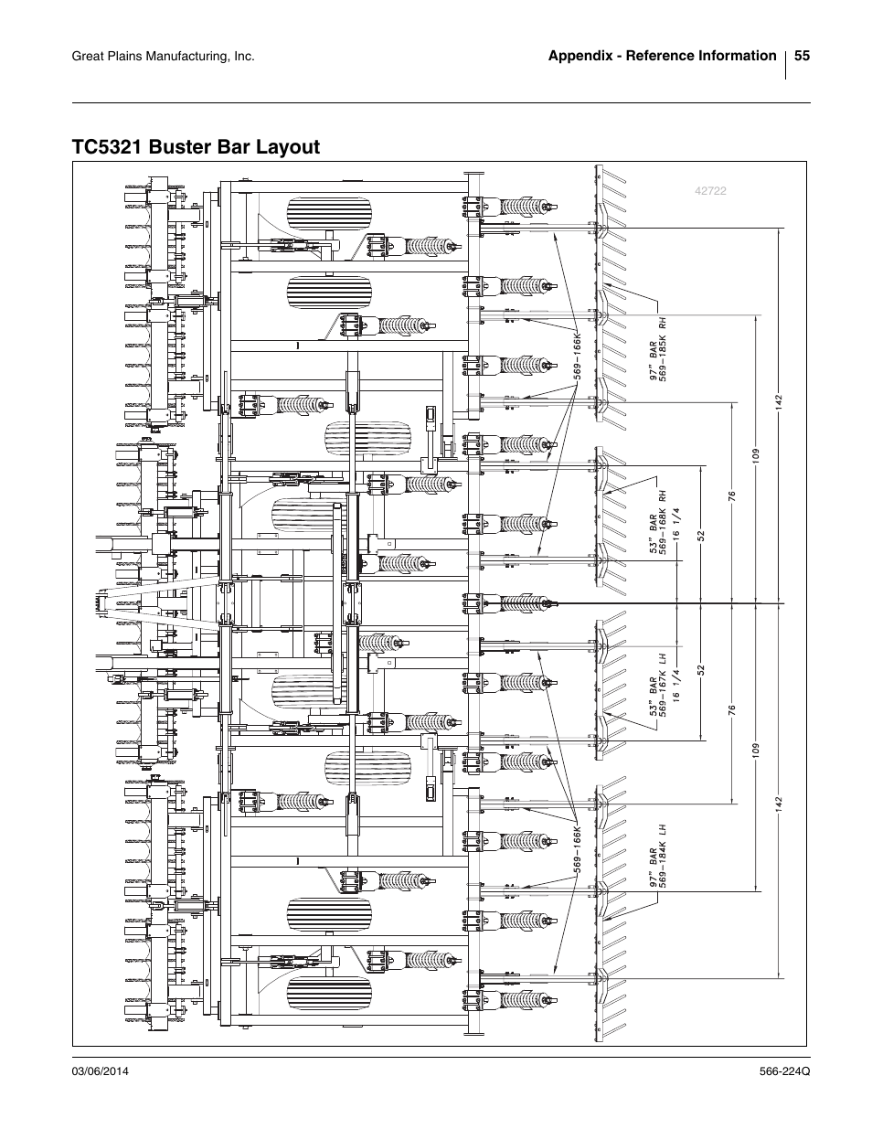 Tc5321 buster bar layout | Great Plains TC5319 (S/N A1420X+) Predelivery Manual User Manual | Page 59 / 64
