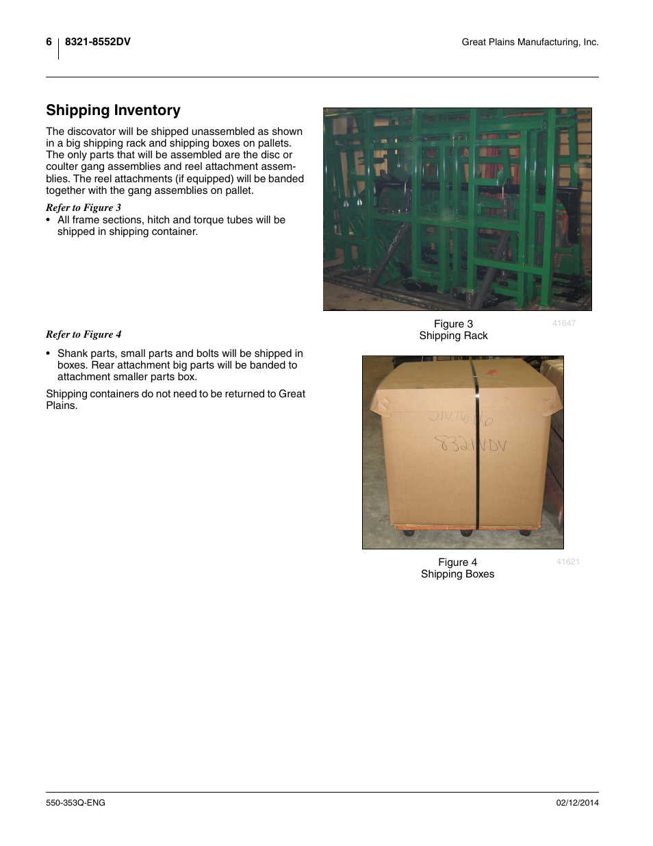 Shipping inventory | Great Plains DVN8552 Assembly Manual User Manual | Page 10 / 140