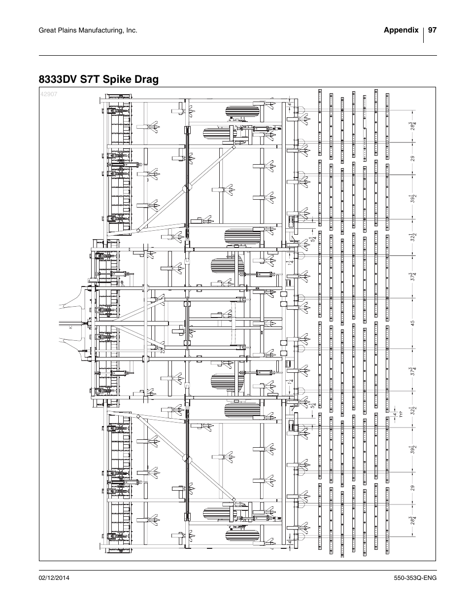 8333dv s7t spike drag | Great Plains DVN8552 Assembly Manual User Manual | Page 101 / 140