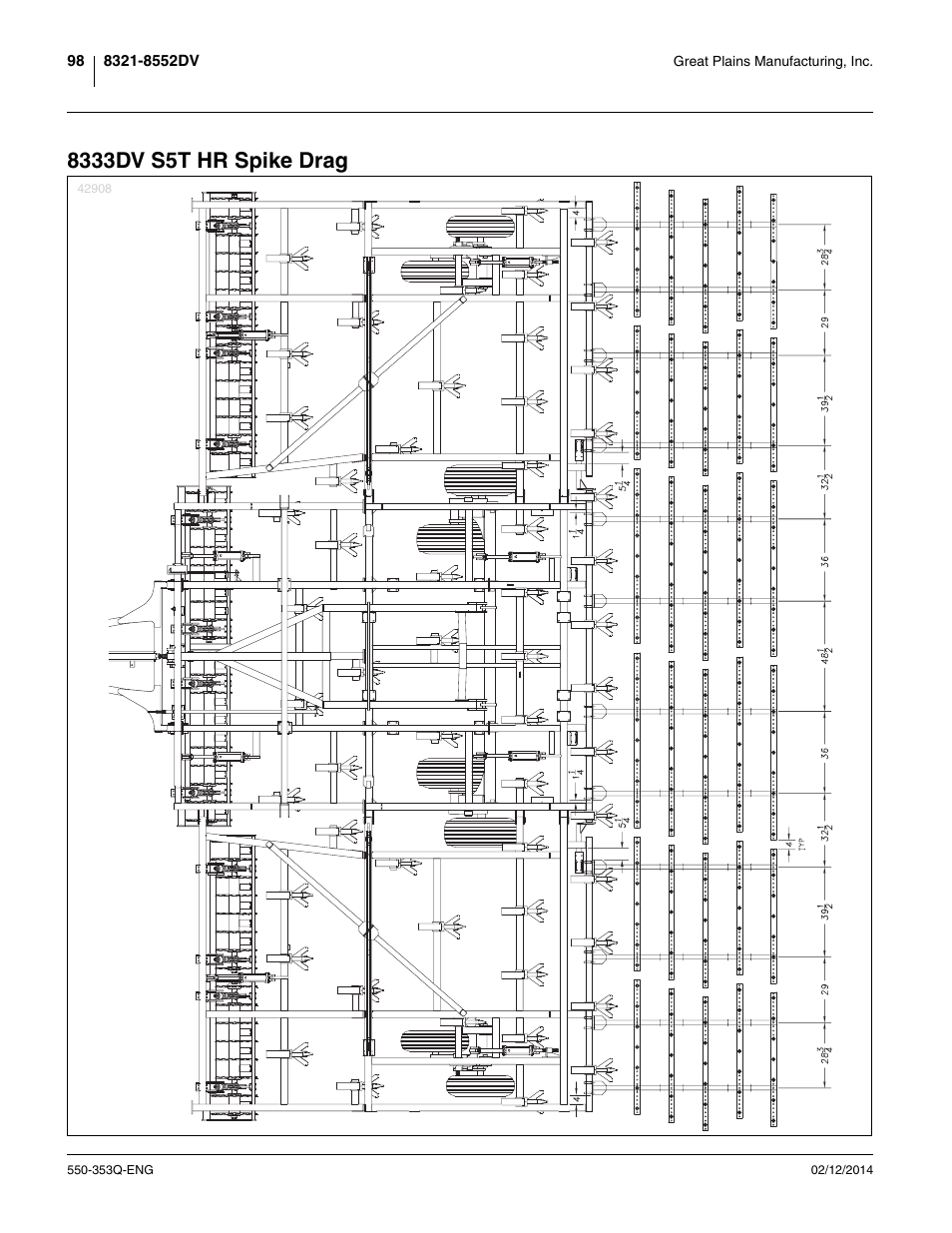 8333dv s5t hr spike drag | Great Plains DVN8552 Assembly Manual User Manual | Page 102 / 140