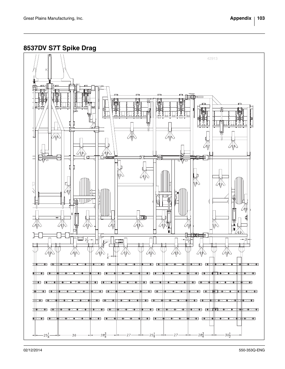 8537dv s7t spike drag | Great Plains DVN8552 Assembly Manual User Manual | Page 107 / 140