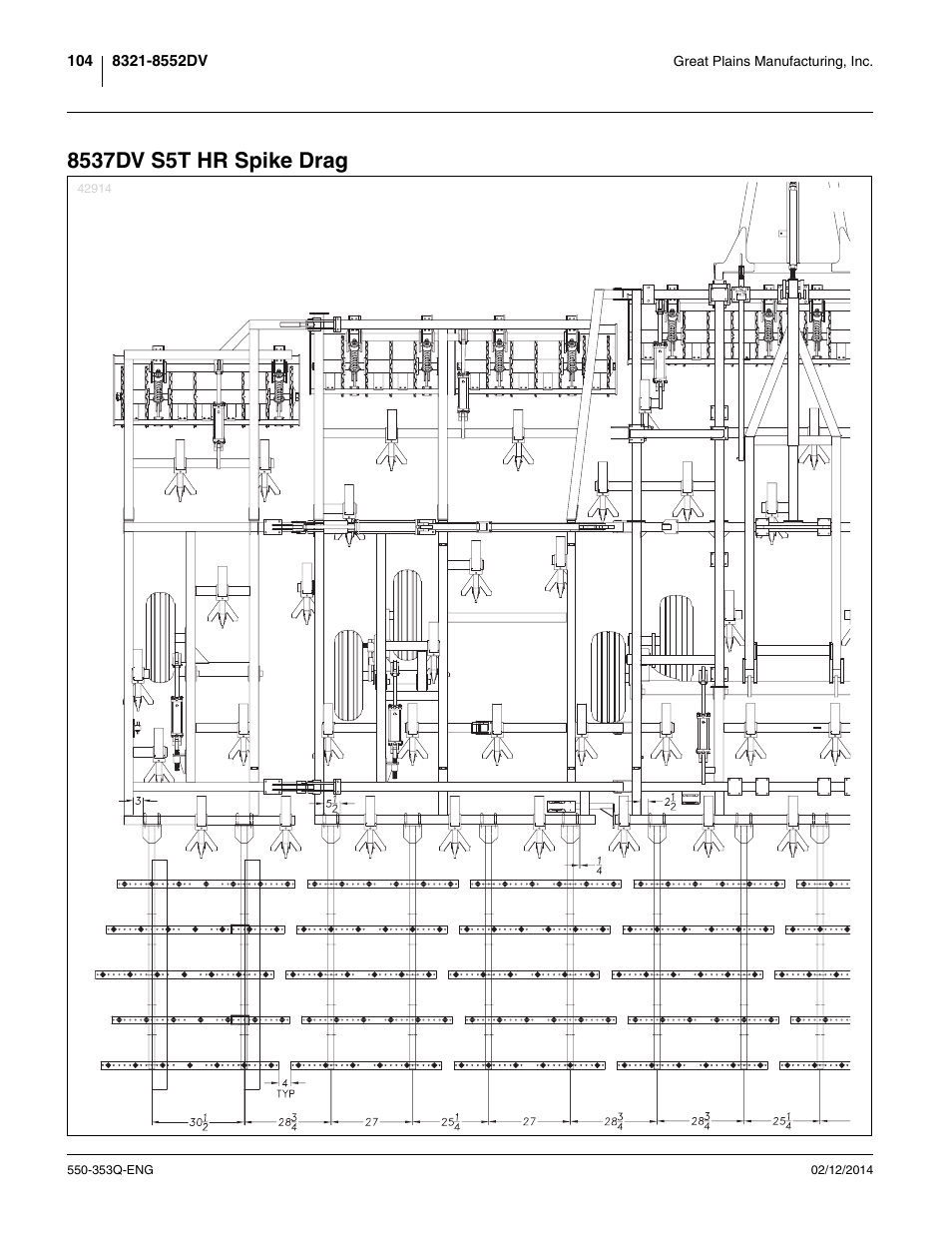 8537dv s5t hr spike drag | Great Plains DVN8552 Assembly Manual User Manual | Page 108 / 140