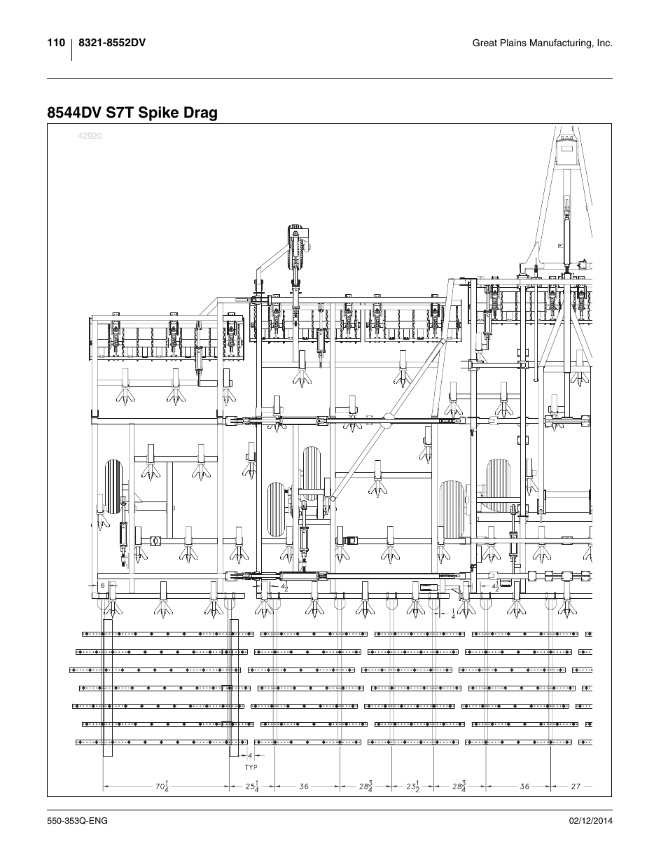 8544dv s7t spike drag | Great Plains DVN8552 Assembly Manual User Manual | Page 114 / 140