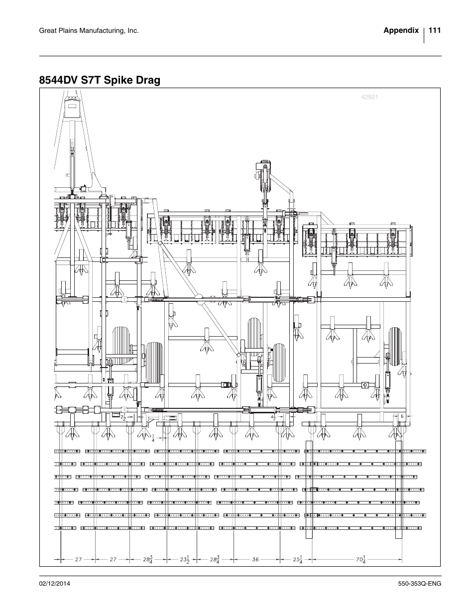 8544dv s7t spike drag | Great Plains DVN8552 Assembly Manual User Manual | Page 115 / 140