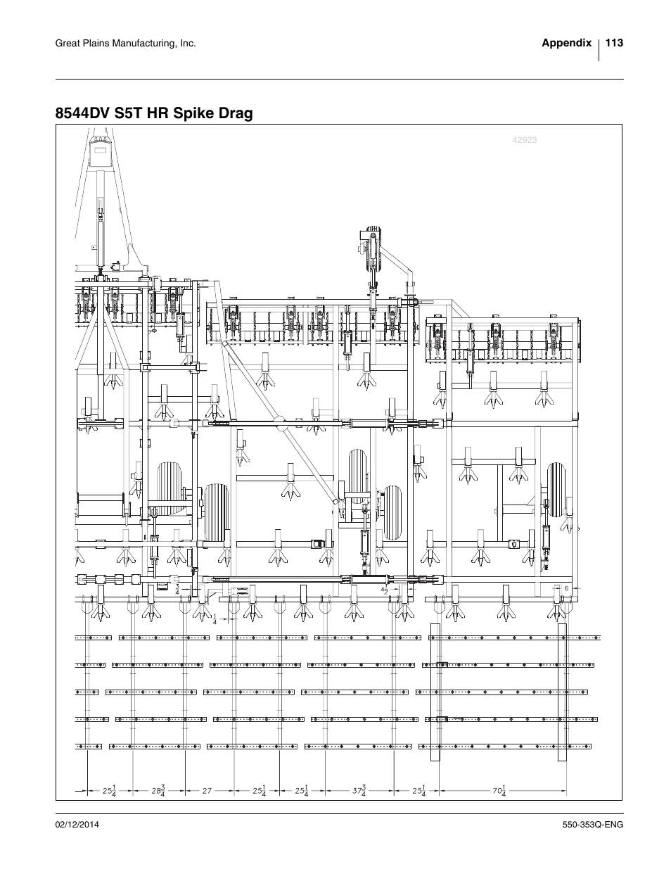 8544dv s5t hr spike drag | Great Plains DVN8552 Assembly Manual User Manual | Page 117 / 140