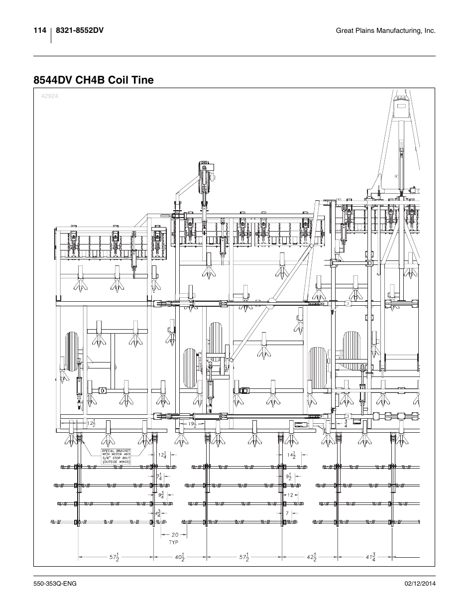 8544dv ch4b coil tine | Great Plains DVN8552 Assembly Manual User Manual | Page 118 / 140