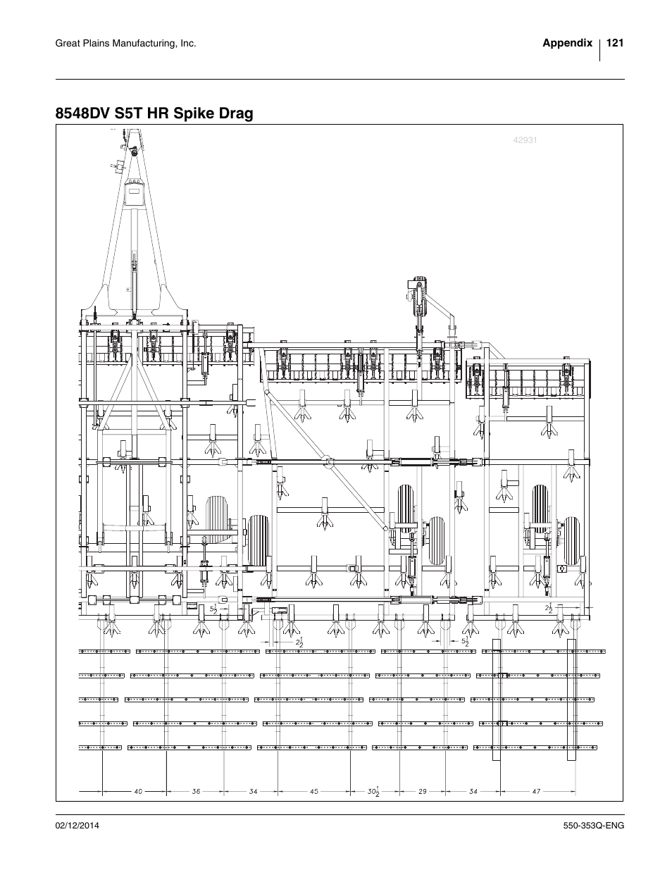 8548dv s5t hr spike drag | Great Plains DVN8552 Assembly Manual User Manual | Page 125 / 140