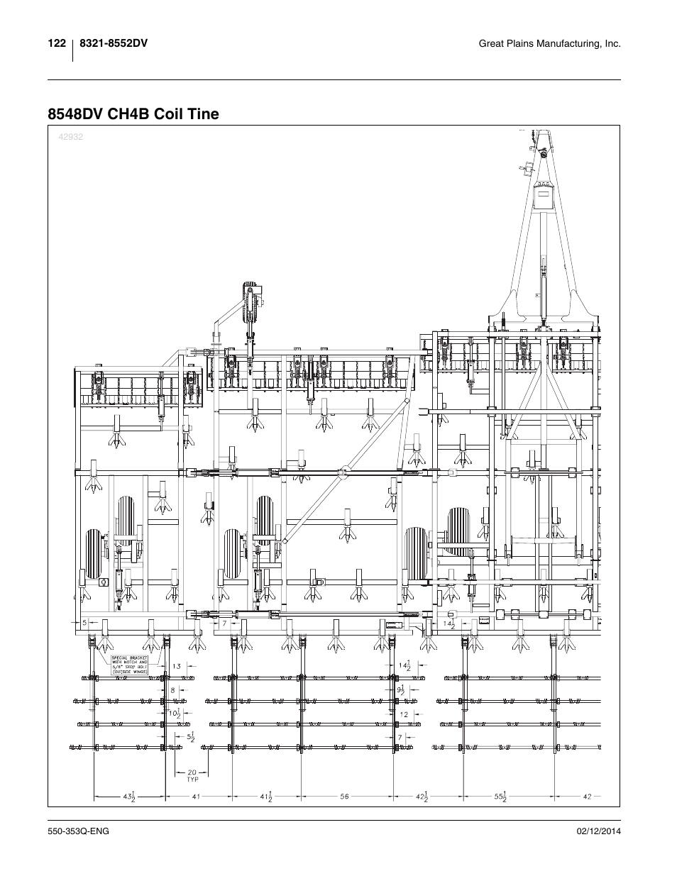 8548dv ch4b coil tine | Great Plains DVN8552 Assembly Manual User Manual | Page 126 / 140