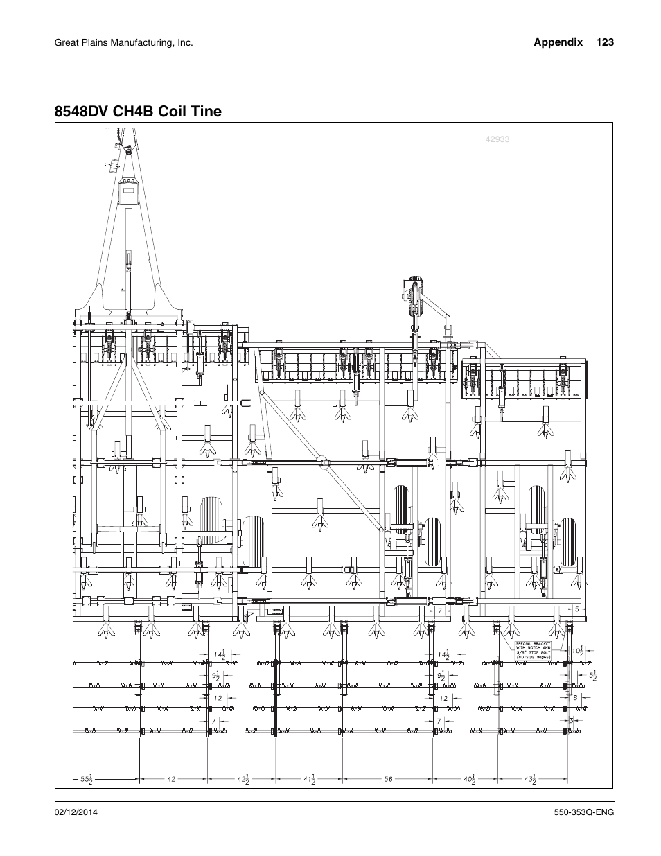 8548dv ch4b coil tine | Great Plains DVN8552 Assembly Manual User Manual | Page 127 / 140