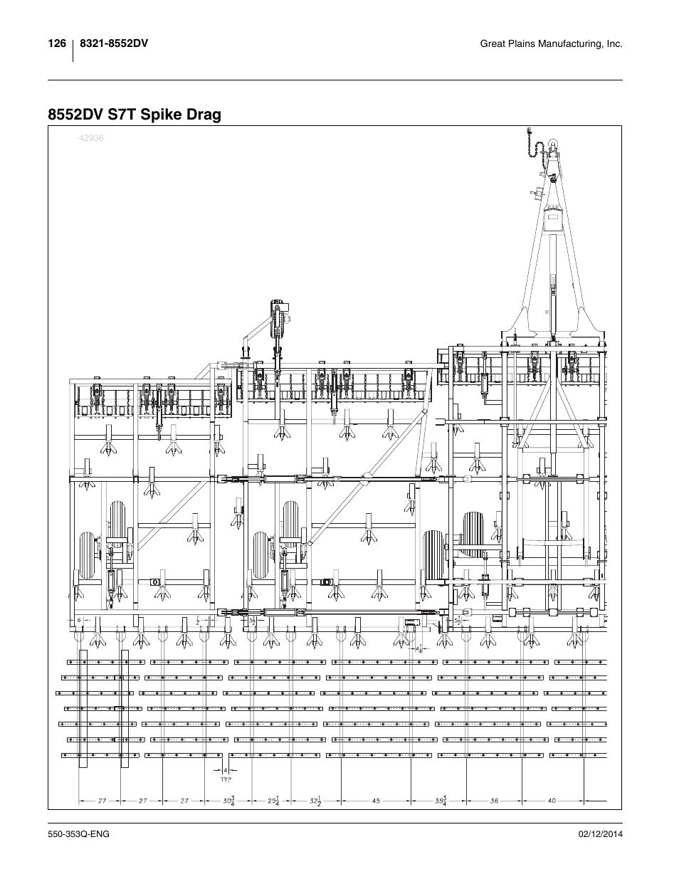 8552dv s7t spike drag | Great Plains DVN8552 Assembly Manual User Manual | Page 130 / 140