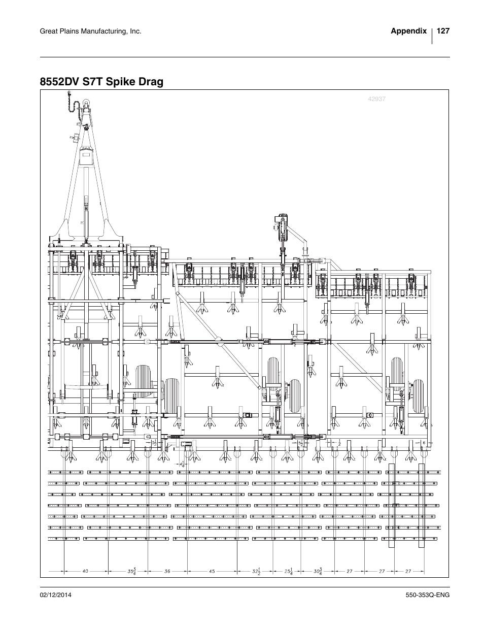 8552dv s7t spike drag | Great Plains DVN8552 Assembly Manual User Manual | Page 131 / 140