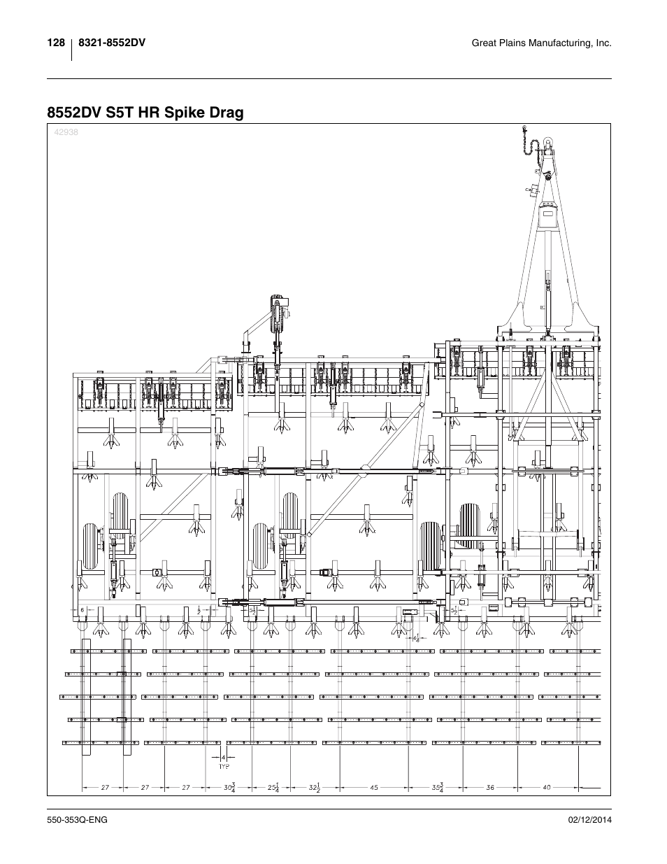 8552dv s5t hr spike drag | Great Plains DVN8552 Assembly Manual User Manual | Page 132 / 140