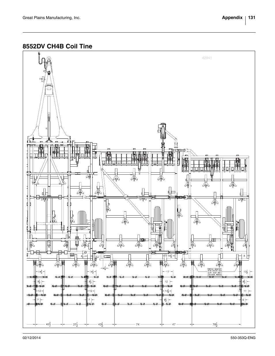 8552dv ch4b coil tine | Great Plains DVN8552 Assembly Manual User Manual | Page 135 / 140