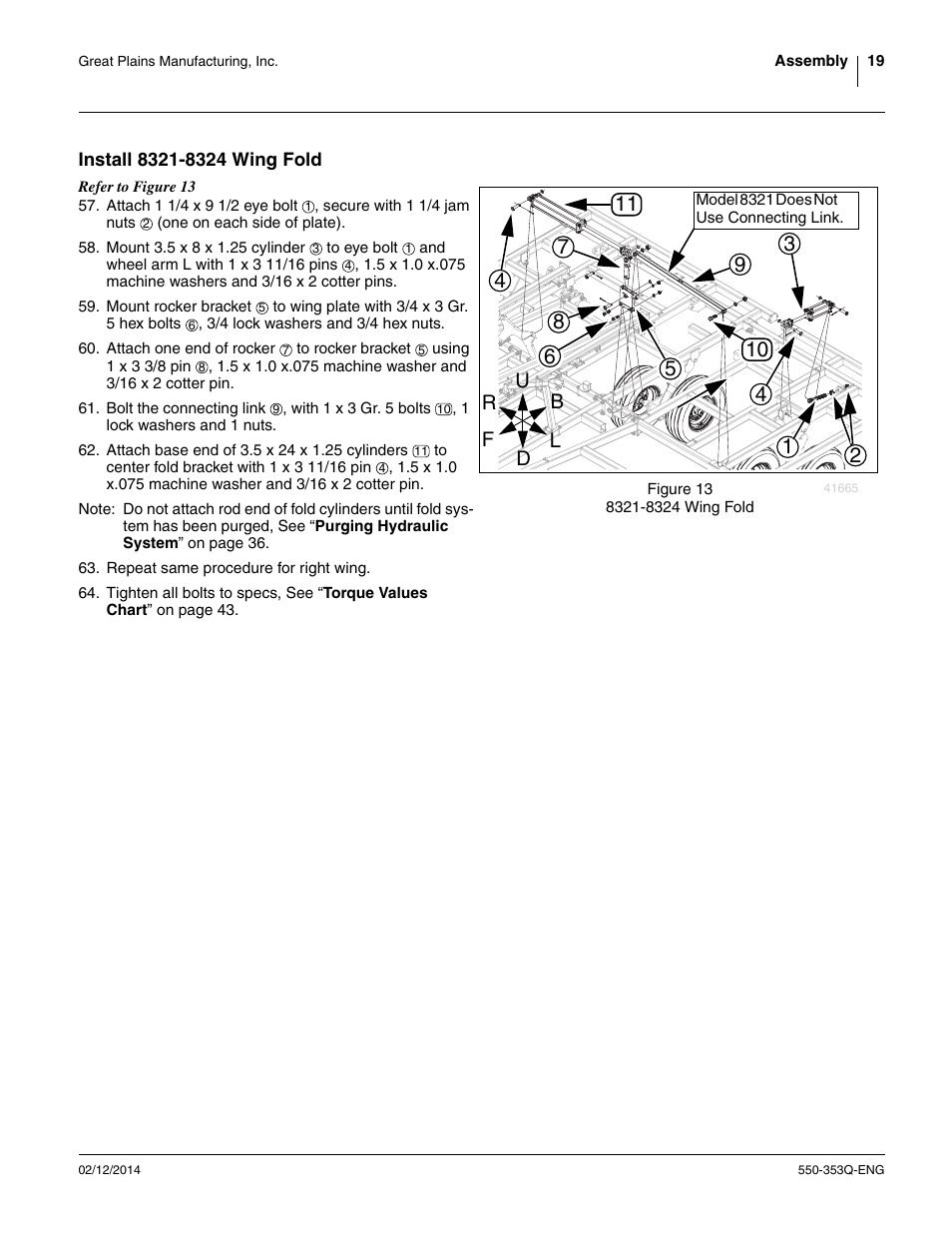 Install 8321-8324 wing fold | Great Plains DVN8552 Assembly Manual User Manual | Page 23 / 140