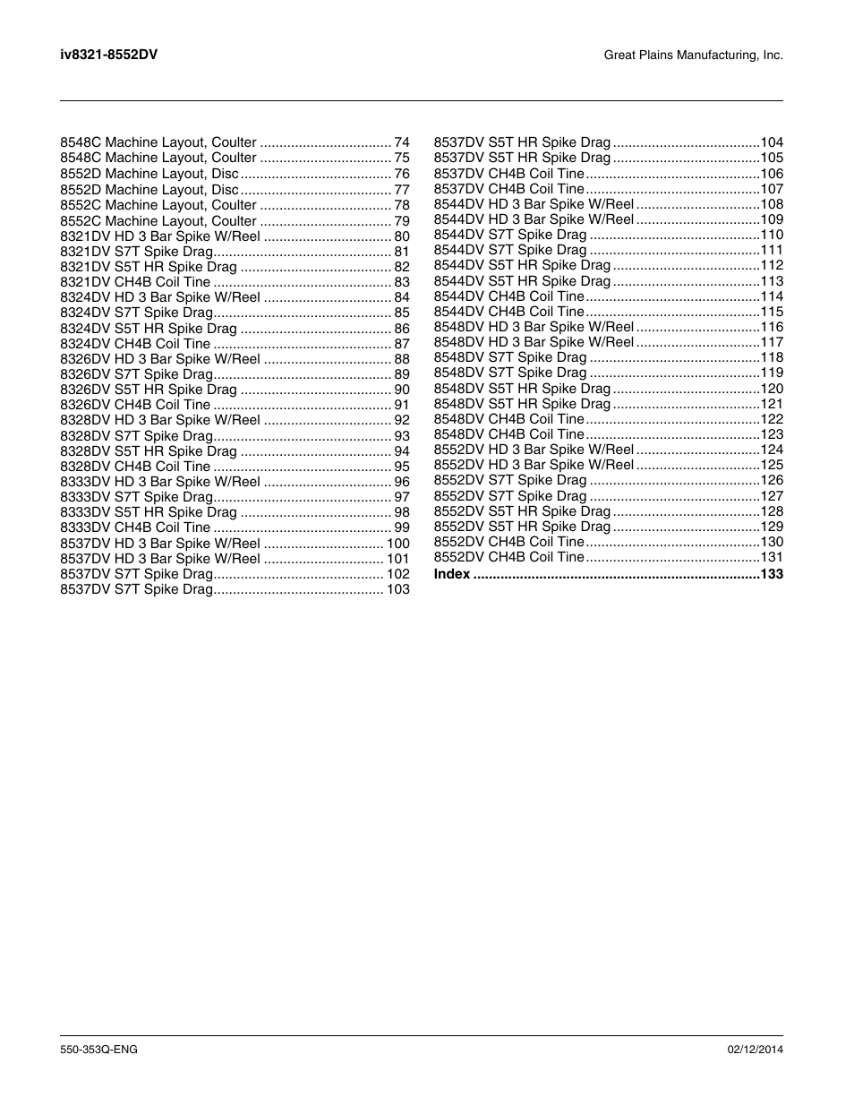 Great Plains DVN8552 Assembly Manual User Manual | Page 4 / 140