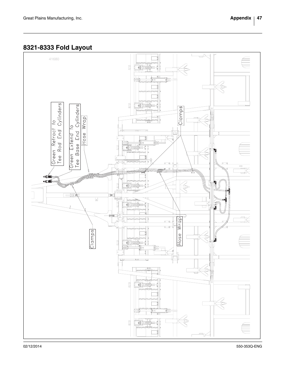 8321-8333 fold layout | Great Plains DVN8552 Assembly Manual User Manual | Page 51 / 140