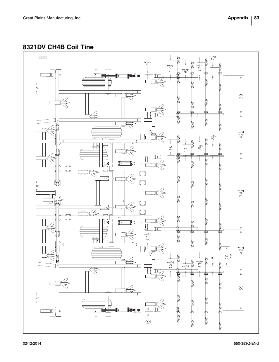 8321dv ch4b coil tine | Great Plains DVN8552 Assembly Manual User Manual | Page 87 / 140