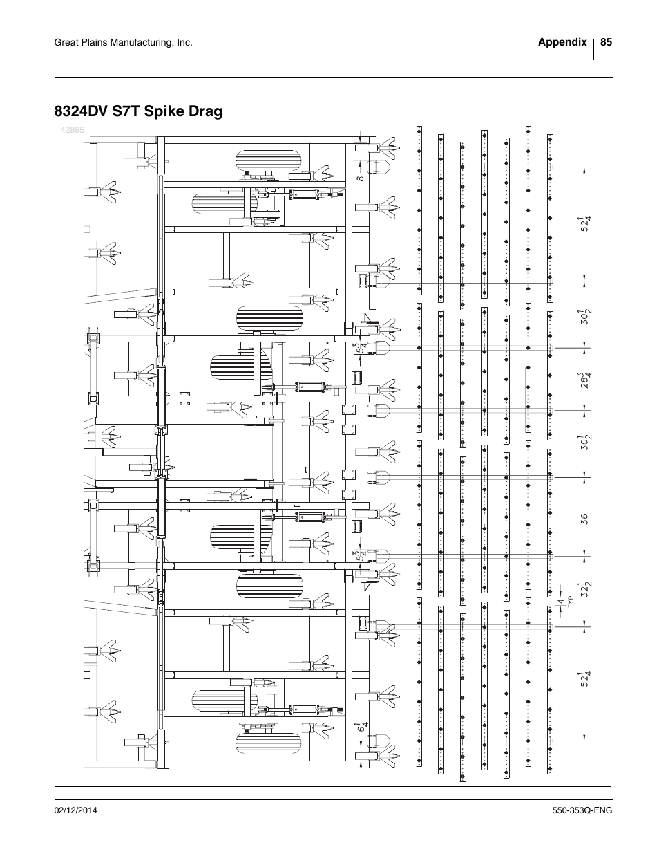 8324dv s7t spike drag | Great Plains DVN8552 Assembly Manual User Manual | Page 89 / 140