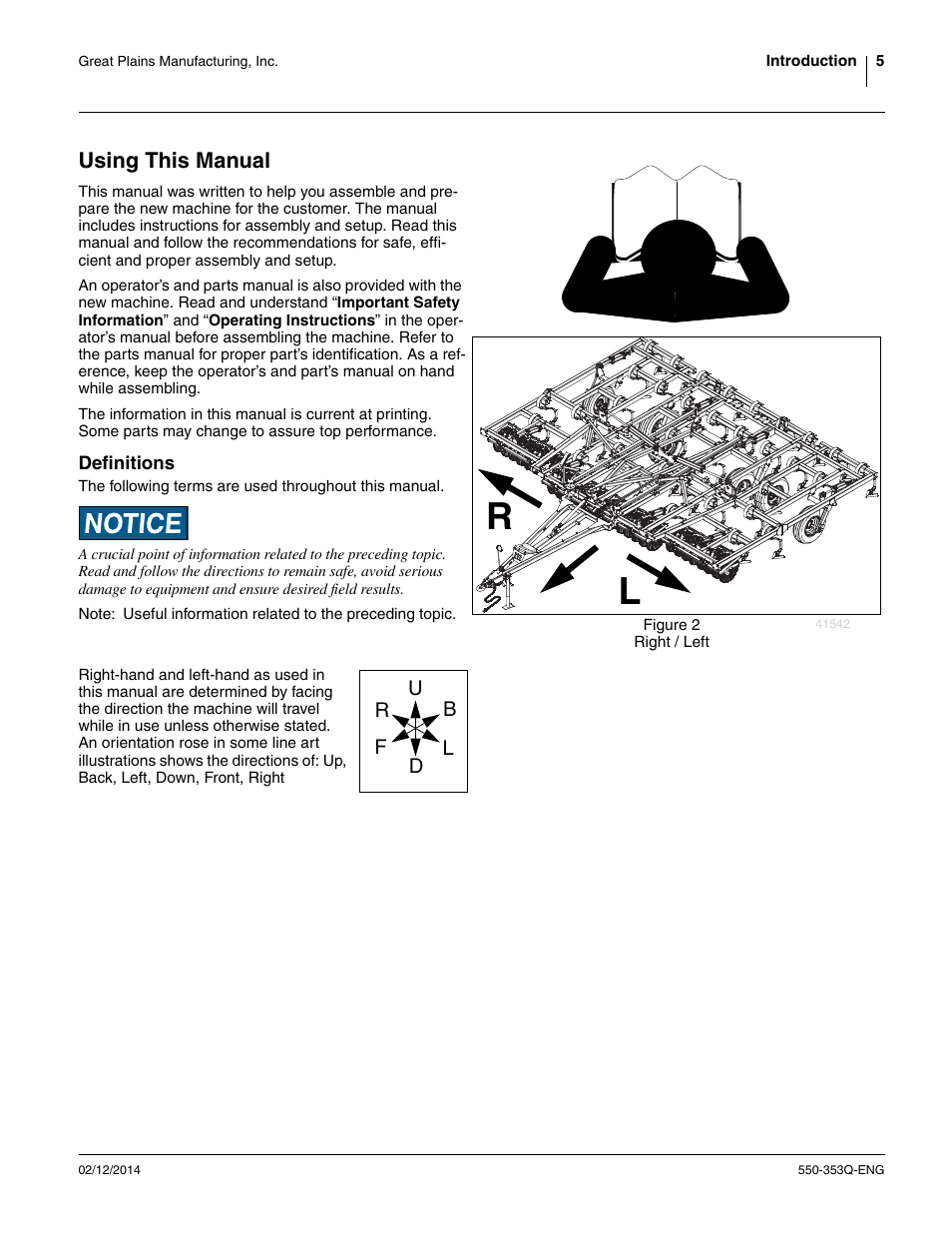 Using this manual, Definitions | Great Plains DVN8552 Assembly Manual User Manual | Page 9 / 140