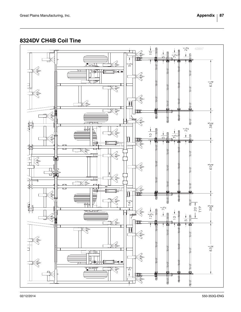 8324dv ch4b coil tine | Great Plains DVN8552 Assembly Manual User Manual | Page 91 / 140