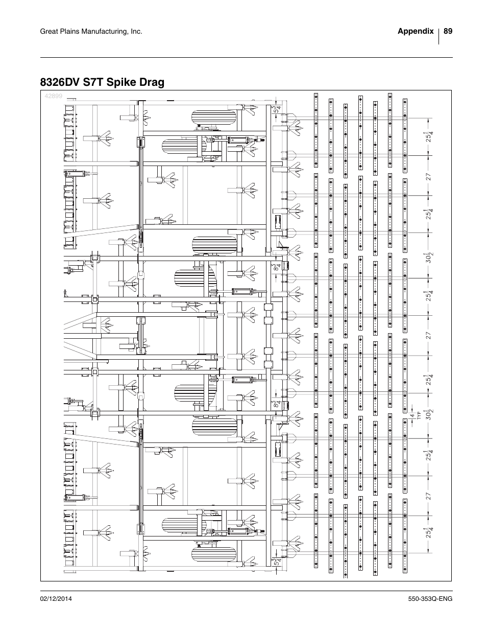 8326dv s7t spike drag | Great Plains DVN8552 Assembly Manual User Manual | Page 93 / 140