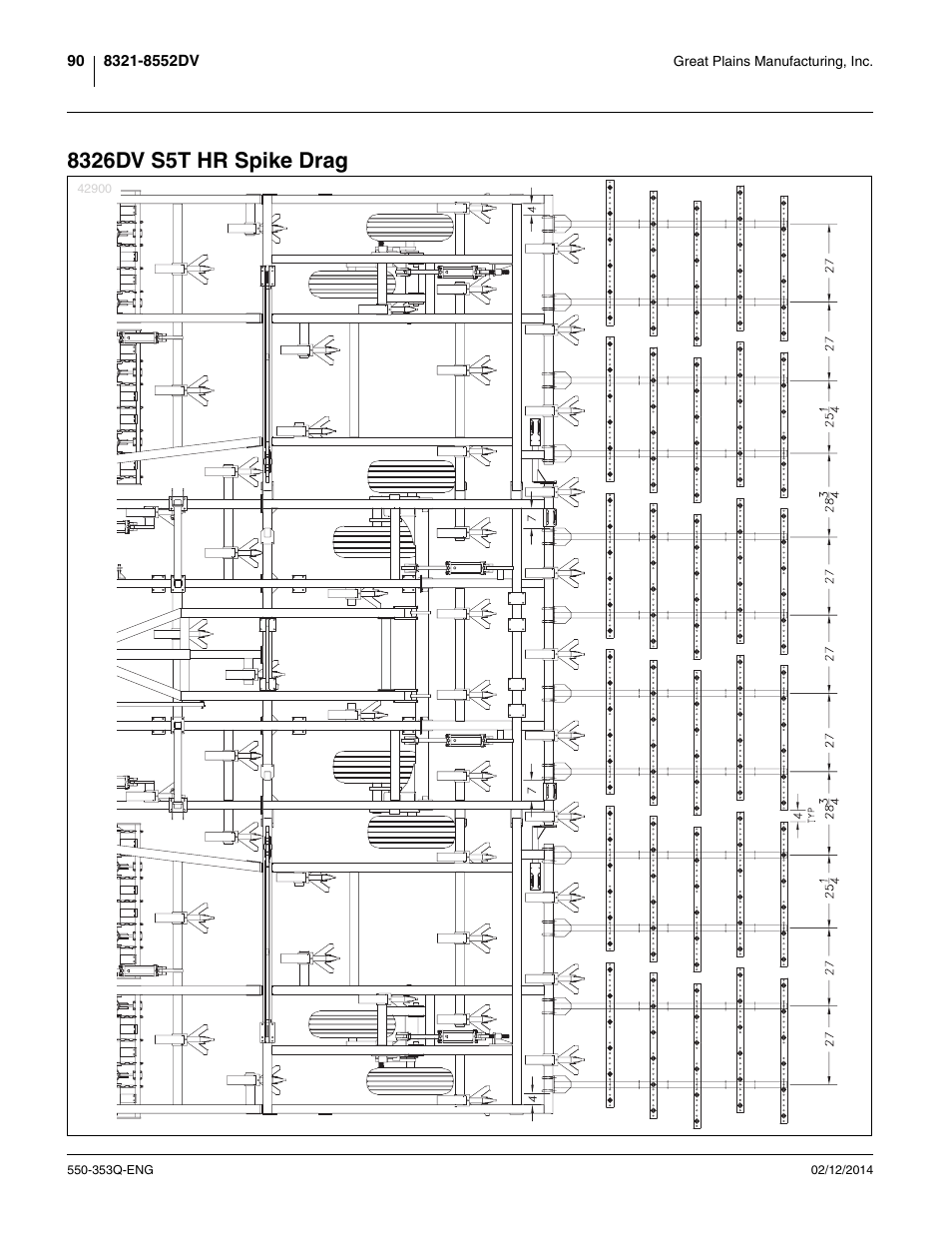 8326dv s5t hr spike drag | Great Plains DVN8552 Assembly Manual User Manual | Page 94 / 140