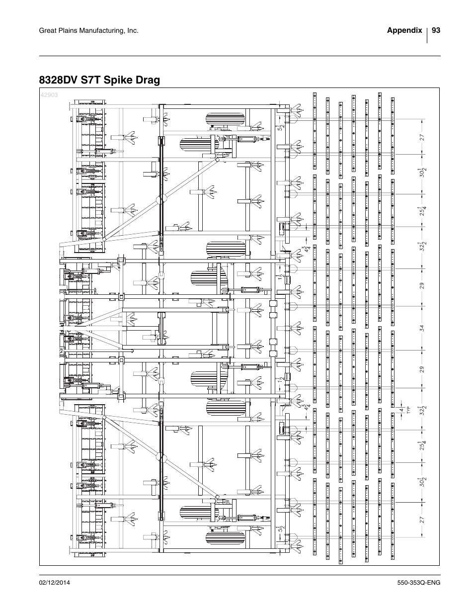 8328dv s7t spike drag | Great Plains DVN8552 Assembly Manual User Manual | Page 97 / 140
