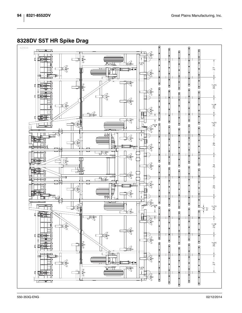 8328dv s5t hr spike drag | Great Plains DVN8552 Assembly Manual User Manual | Page 98 / 140