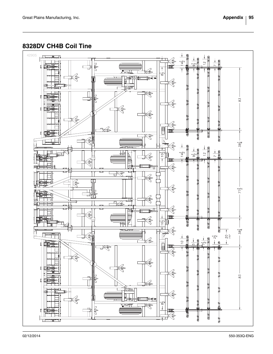 8328dv ch4b coil tine | Great Plains DVN8552 Assembly Manual User Manual | Page 99 / 140