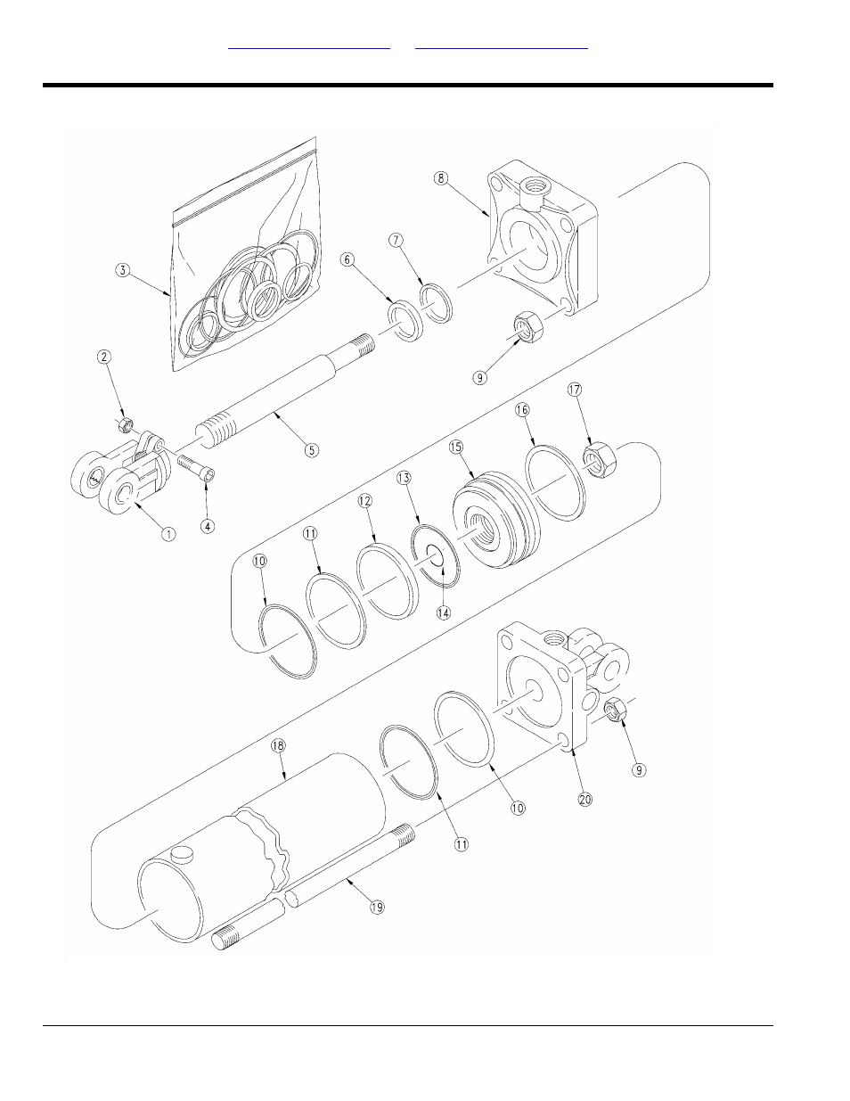 Hydraulic cylinder (810-637c) (s/n 1244aa+) | Great Plains 3N-3020P Parts Manual User Manual | Page 122 / 186