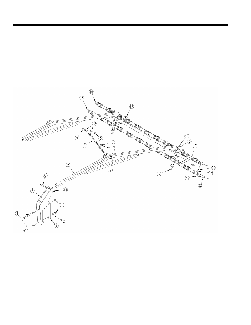 Harrow (option), Harrow, Table of contents part number index harrow | Great Plains 3N-3020P Parts Manual User Manual | Page 144 / 186