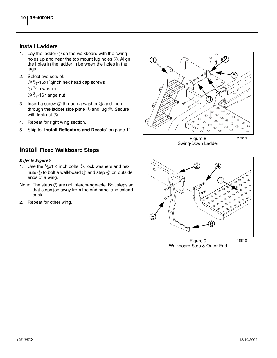 Install ladders, Install fixed walkboard steps, Install ladders install fixed walkboard steps | Install | Great Plains 3S-4000HDF Predelivery Manual User Manual | Page 12 / 42
