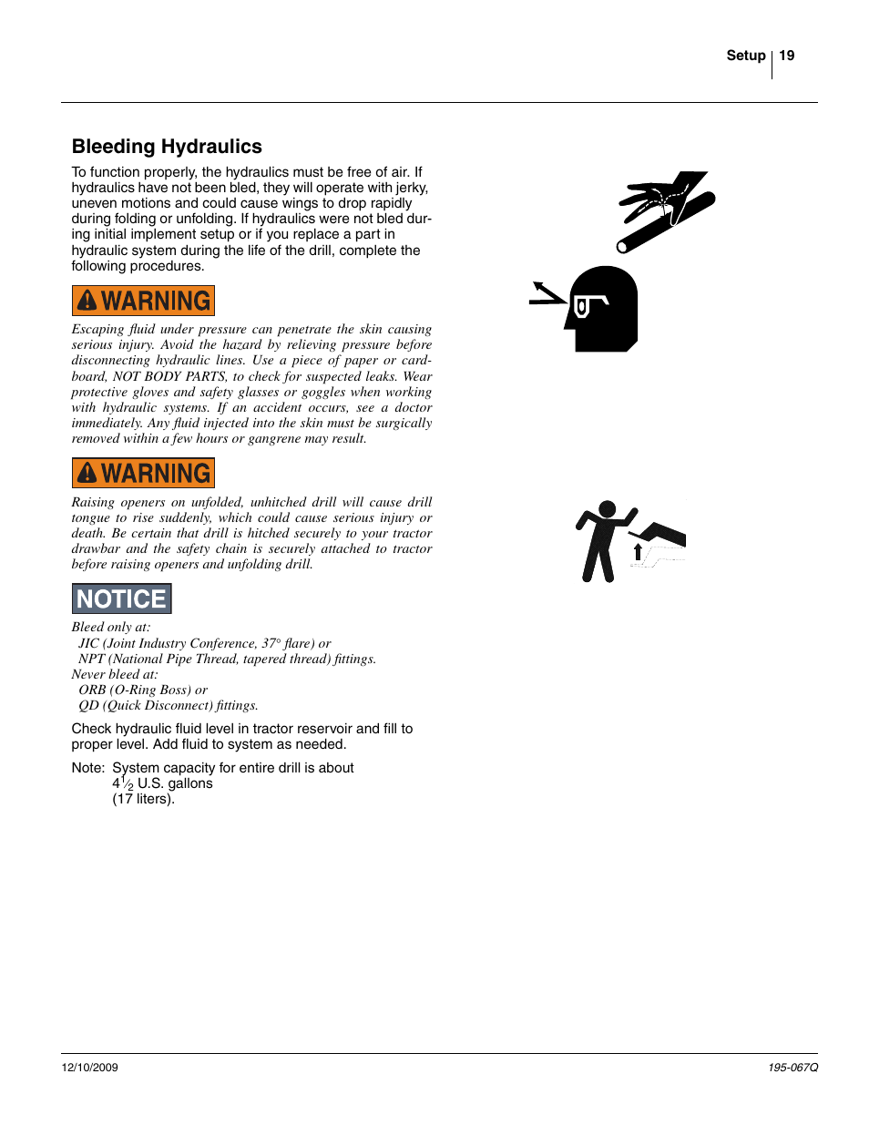 Bleeding hydraulics | Great Plains 3S-4000HDF Predelivery Manual User Manual | Page 21 / 42