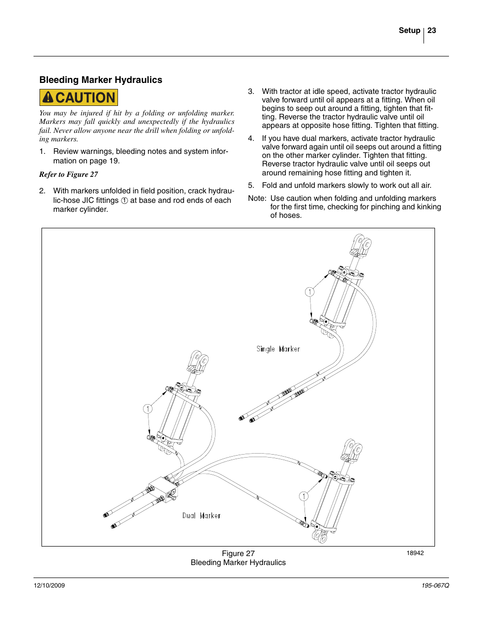 Bleeding marker hydraulics | Great Plains 3S-4000HDF Predelivery Manual User Manual | Page 25 / 42